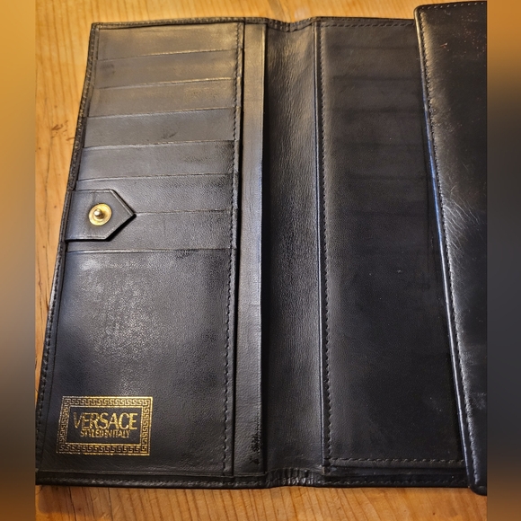 Versace Baroque Leopard Print Vintage Wallet - Picture 3 of 5